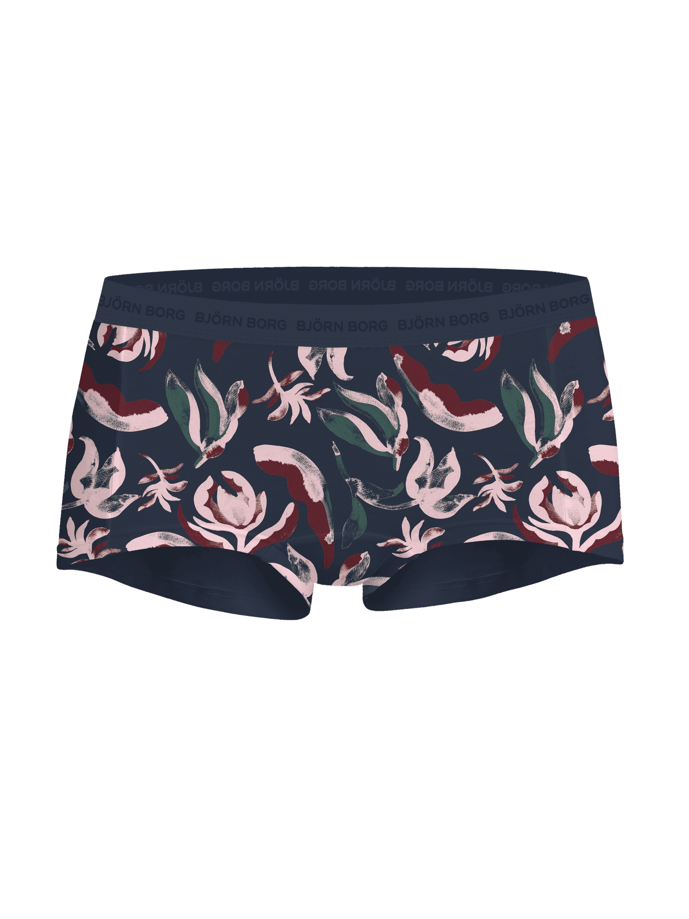 Everyday Cotton Boxer Shorts 5-pack in Multi with a botanical print and soft logo waistband. - Image 4