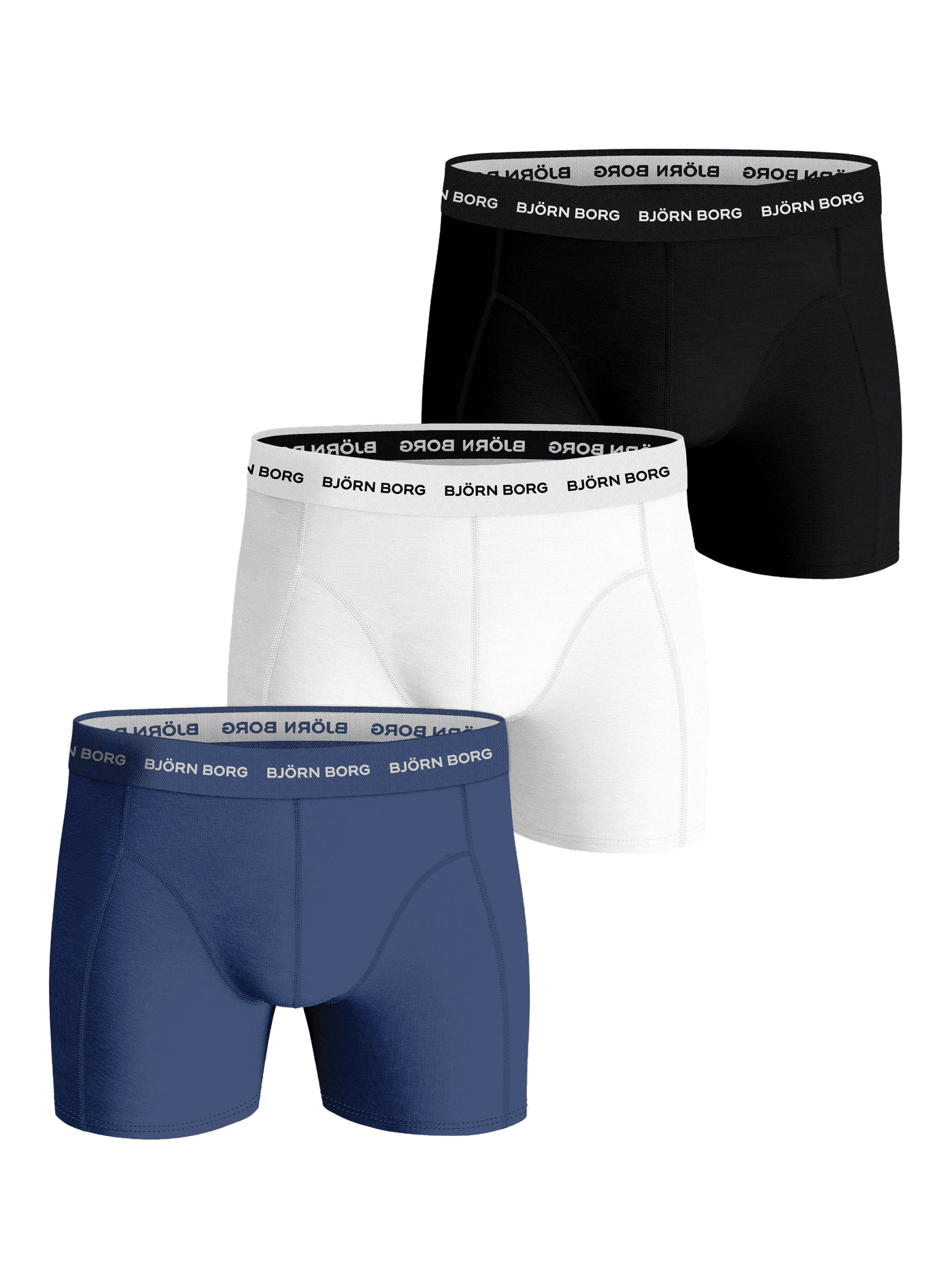 Björn Borg - Cotton Stretch Boxer 3-pack Blau - Image 1