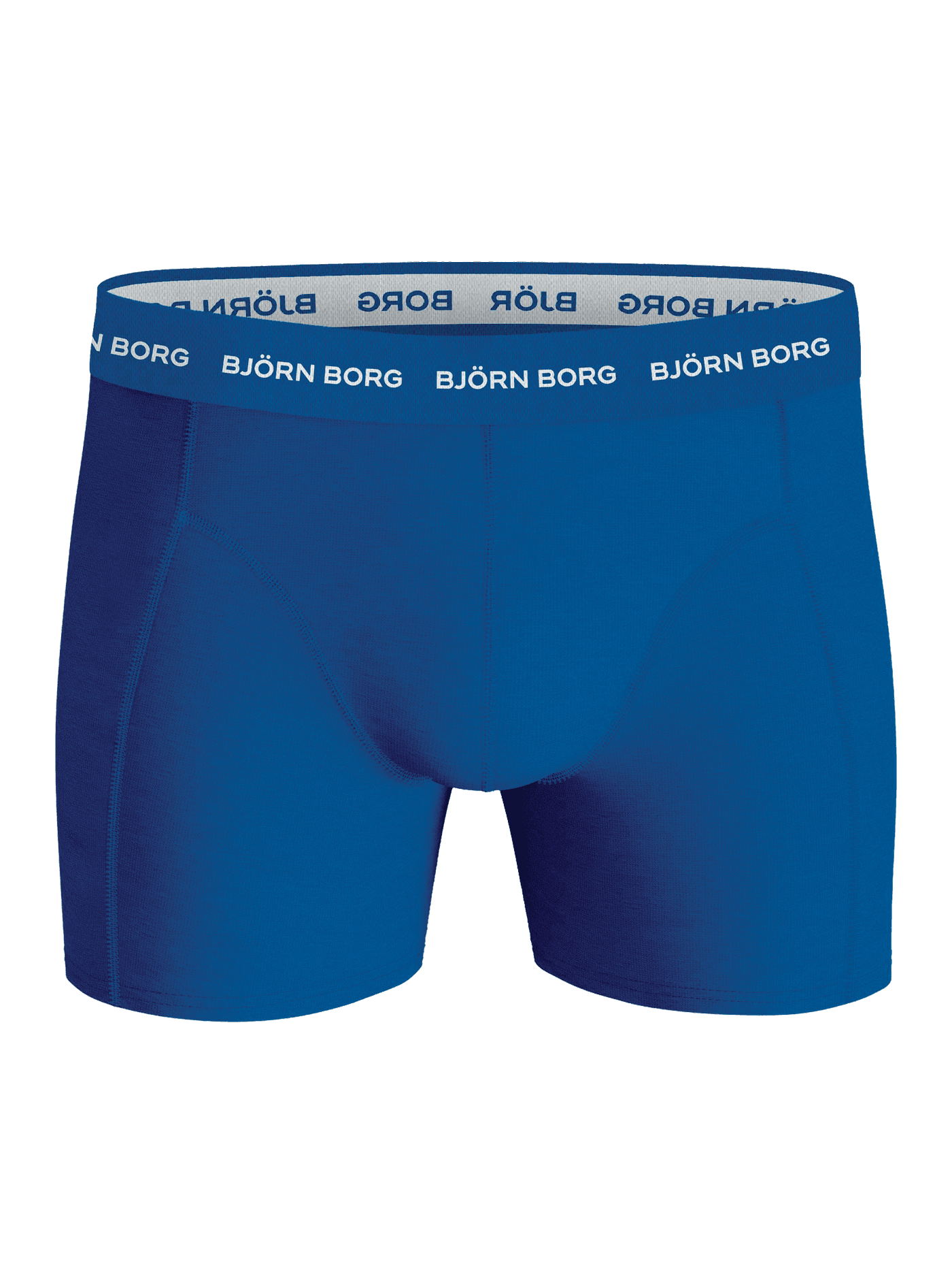 Cotton Stretch Boxer 3-pack in blue, crafted from soft cotton stretch with a white logo waistband for a perfect fit. - Image 5