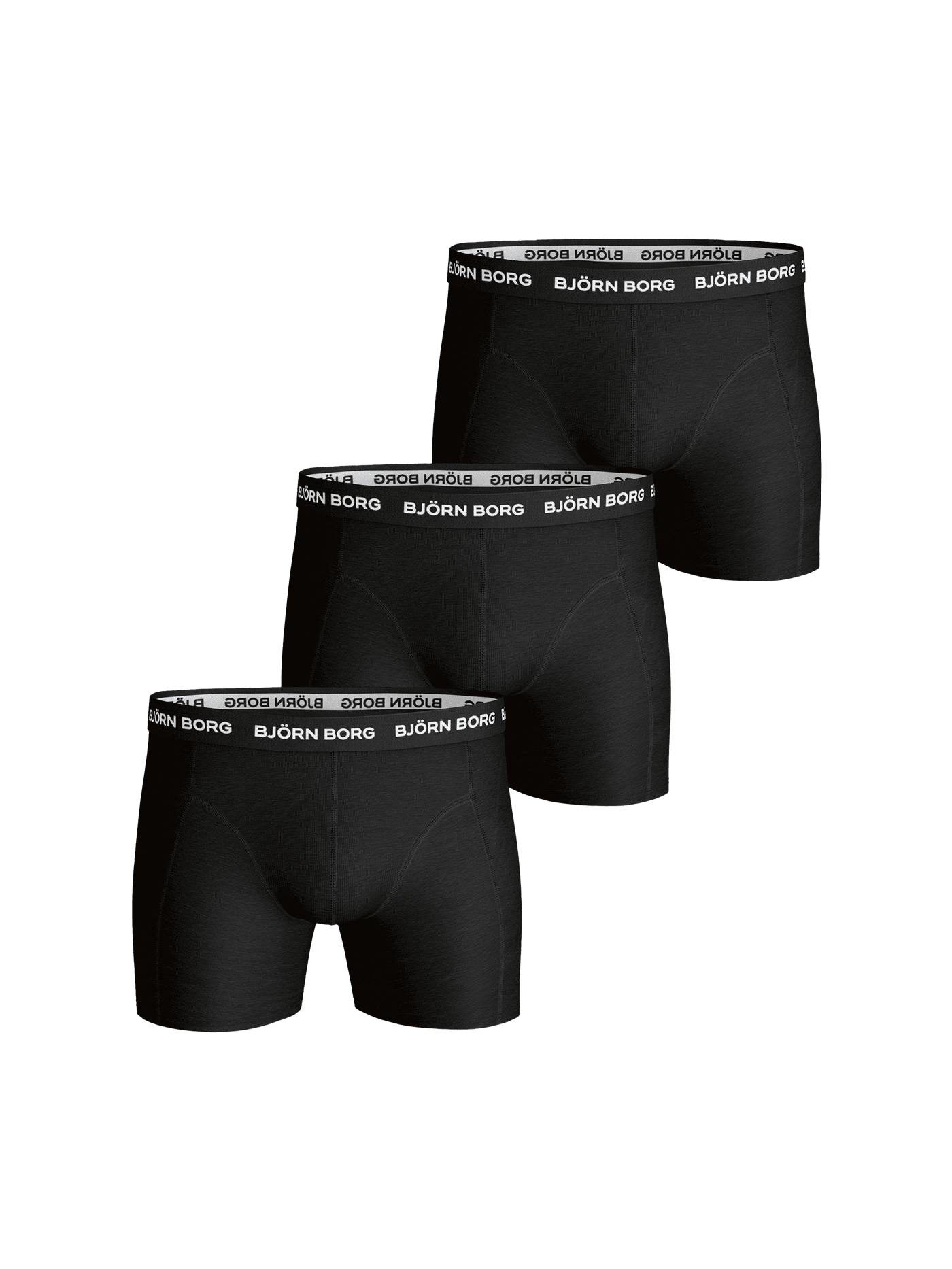 Cotton Stretch Boxers 3-pack en Noir en coton doux avec logo blanc à la taille pour allier style et fonction. - Image 8