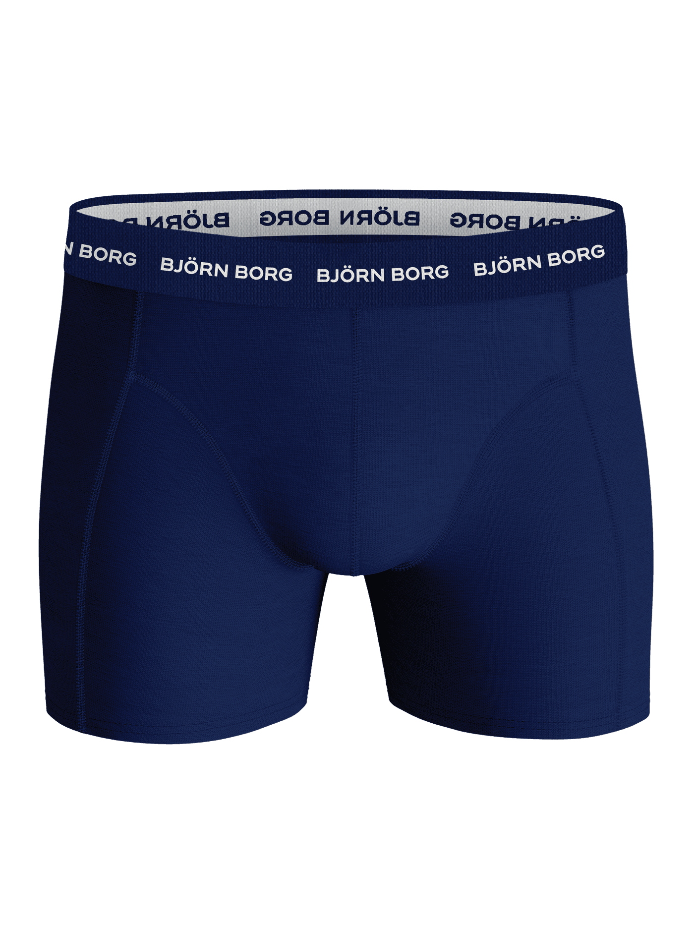 Front view of the blue Björn Borg Cotton Stretch Boxer 3-pack, featuring functional boxer briefs in soft cotton stretch. - Image 4