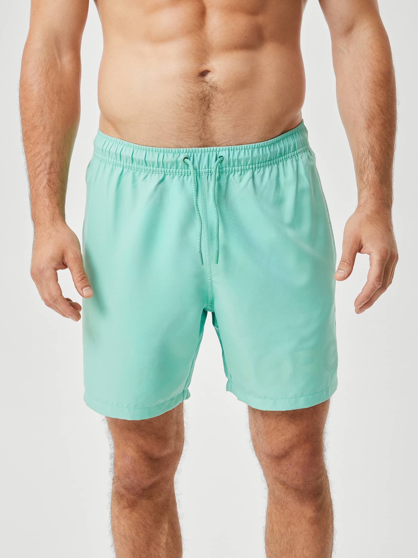 Schnelltrocknende Borg Swim Shorts in Neptune Green (Grün) mit Logo und funktionellem Beach-Style in der Vorderansicht. - Image 2