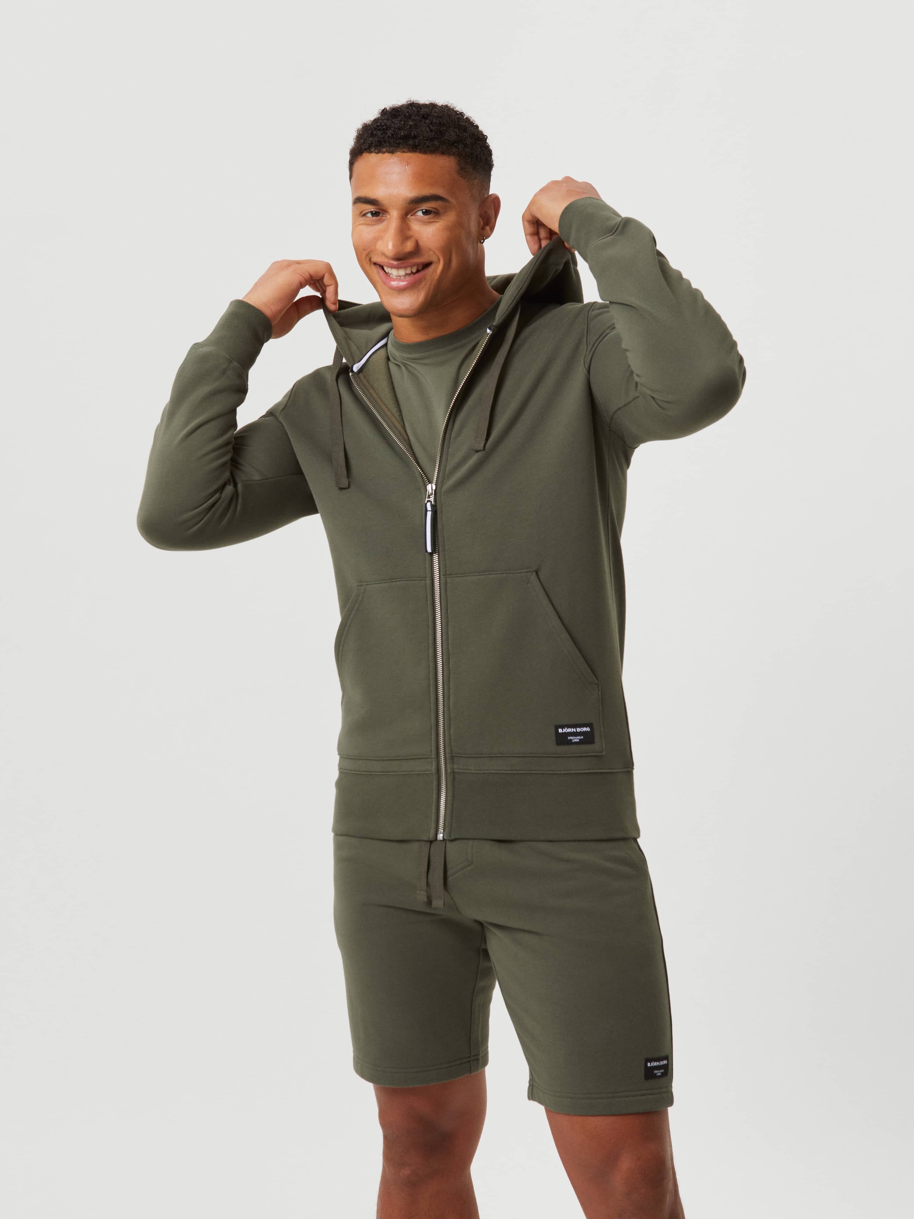 Centre Zip Hoodie - Men - Beetle | Björn Borg