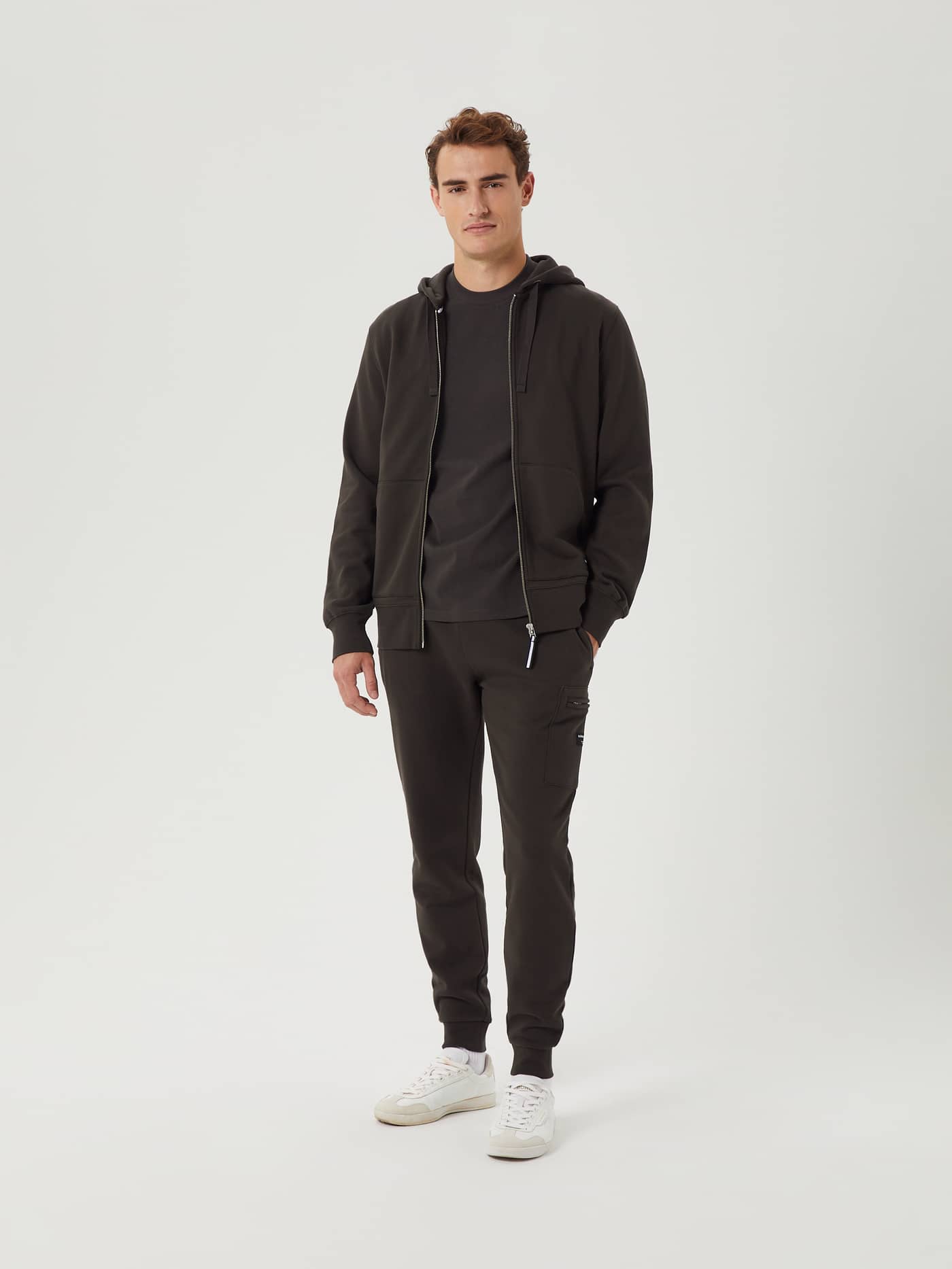 Björn Borg - Centre Zip Hoodie Peat Men - Image 2