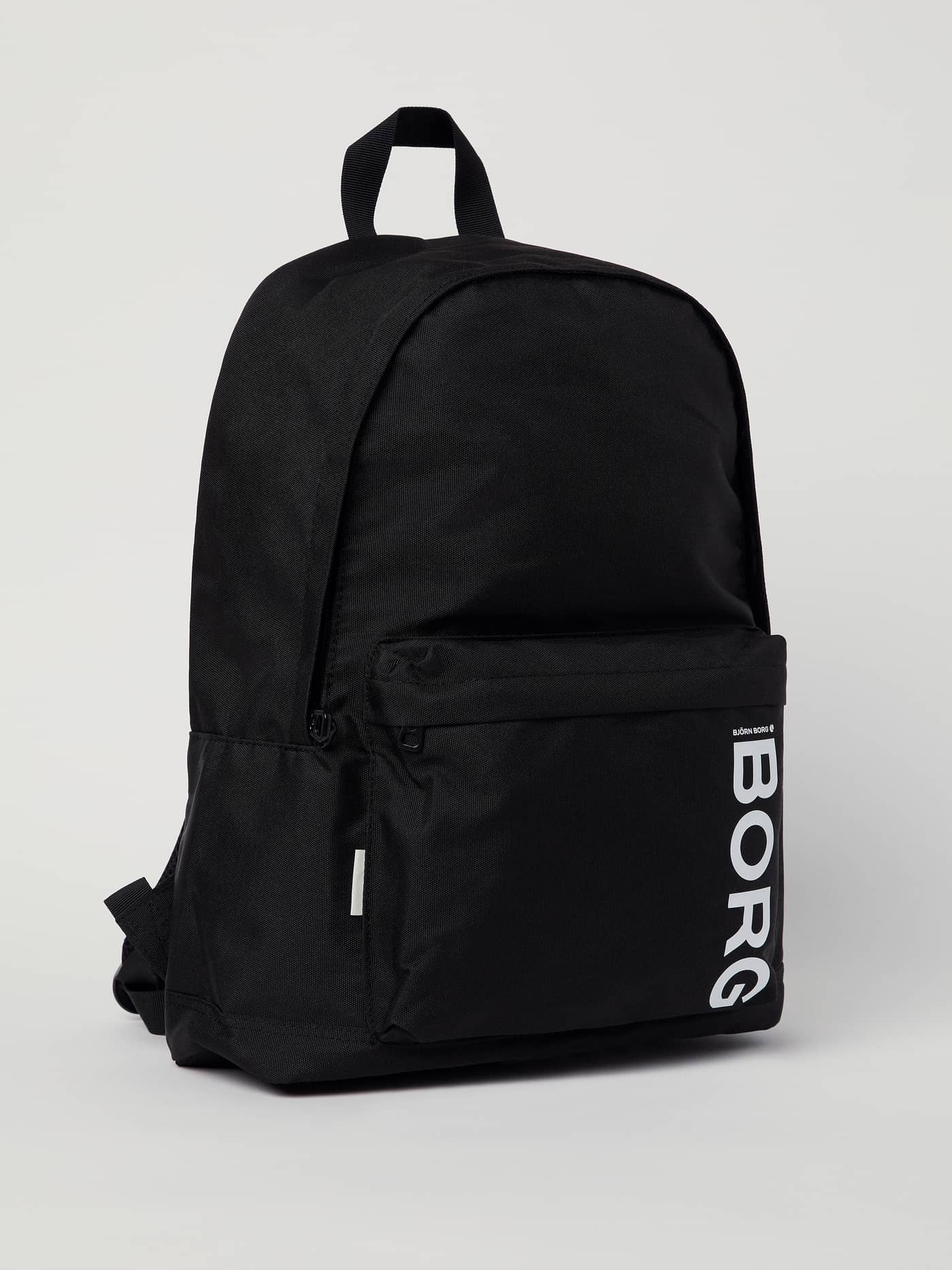Björn Borg Core Street Backpack 21L in Black Beauty (Black), crafted from recycled polyester with a white logo. - Image 5