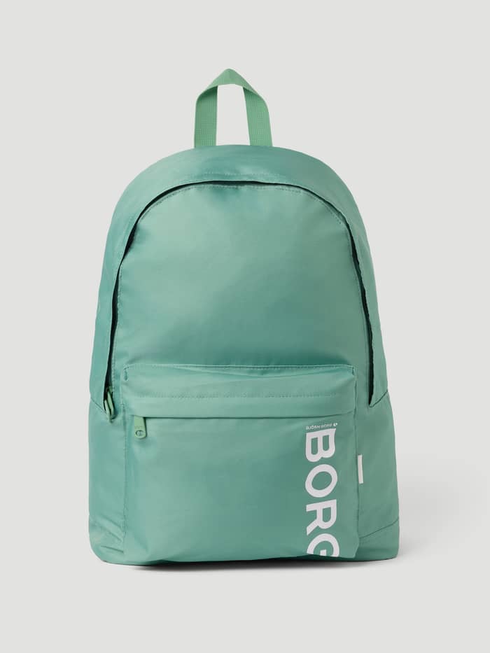 Core Street Backpack 21L in Malachite Green (Green) featuring a solid finish and a white vertical Borg logo.